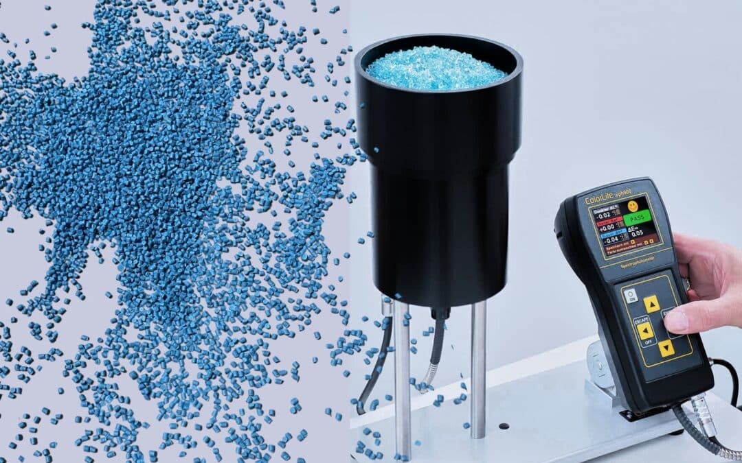 Farbmessung von Kunststoffgranulat mit dem sph900 MA80-Set